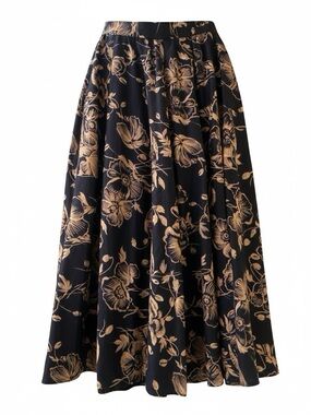 Vintage Floral midi Skirt - size 2-4